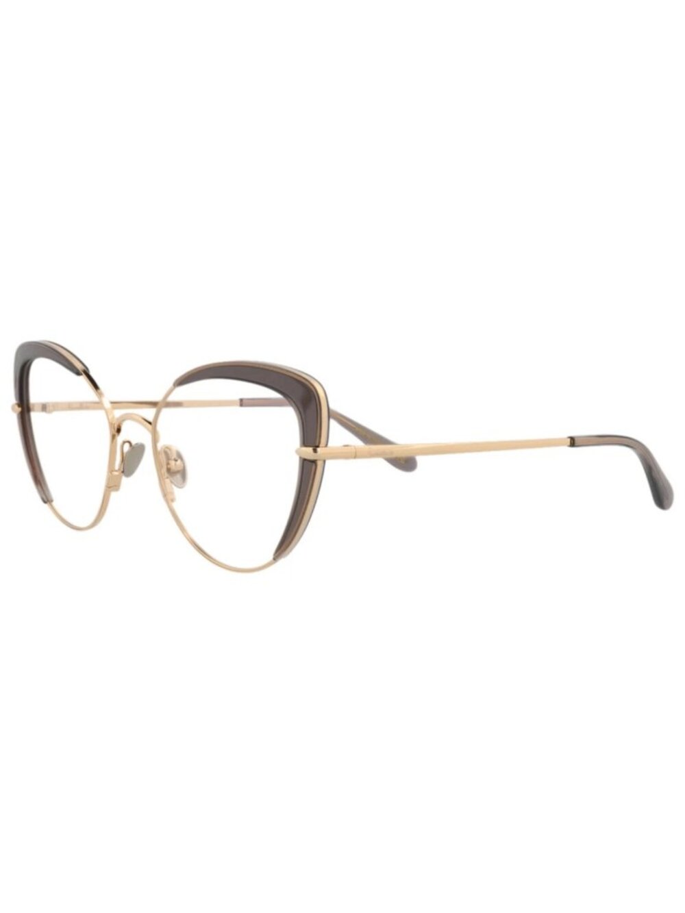 New Pomellato Women's Eyeglasses Cat Eye Metal Frame Gold Gold Transparent